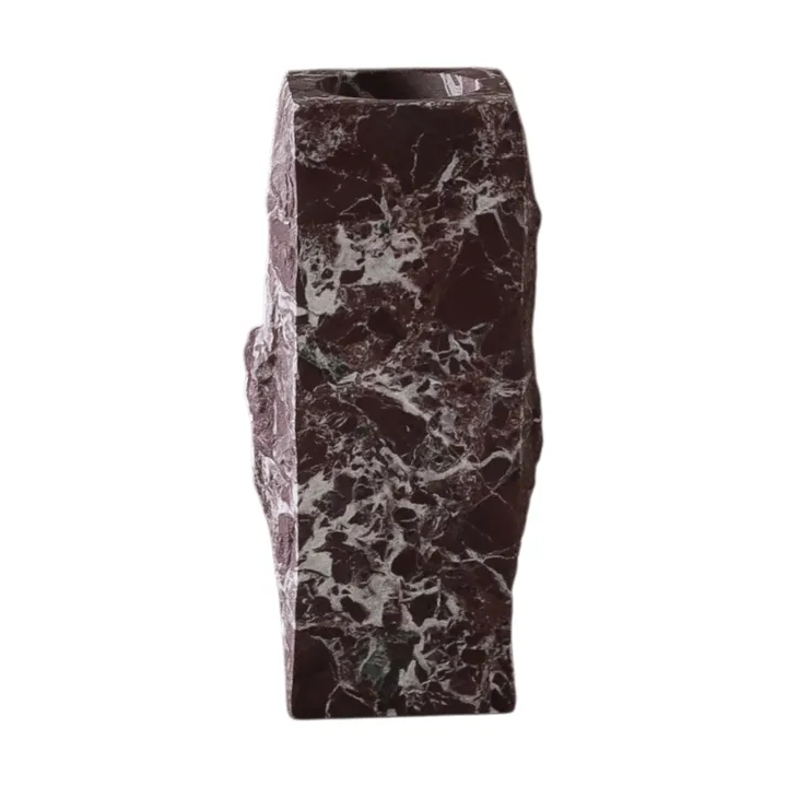 Rosso Levanto Edge Marmorbasis Vase - Klein, 25 cm - Botané