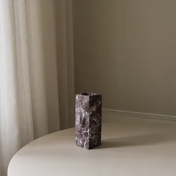 Rosso Levanto Edge Marmorbasis Vase - Klein, 25 cm - Botané