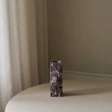 Rosso Levanto Edge Marmorbasis Vase - Klein, 25 cm - Botané