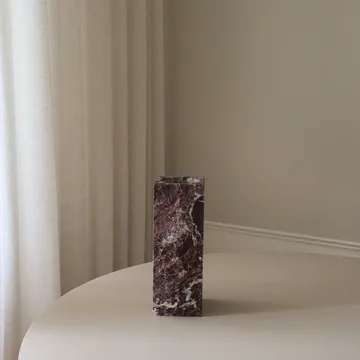 Rosso Levanto Edge Marmorbasis Vase - Mittel, 30 cm - Botané