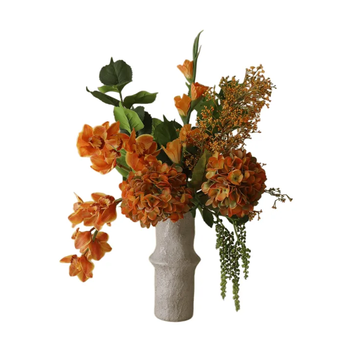 The Orangery Kunstblumenstrauß - Cymbidium-Orchidee-Gladiolus-Hortensie, 85 cm, 10 St. - Botané