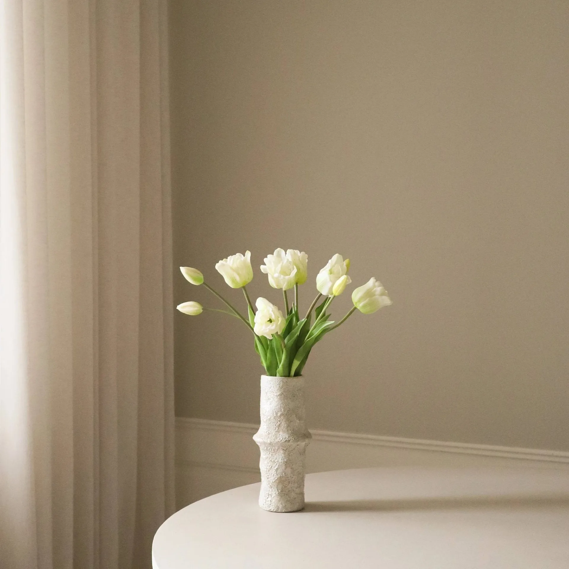 Triumph-Tulpen künstlicher Strauß, Weiß, 10 St. Botané