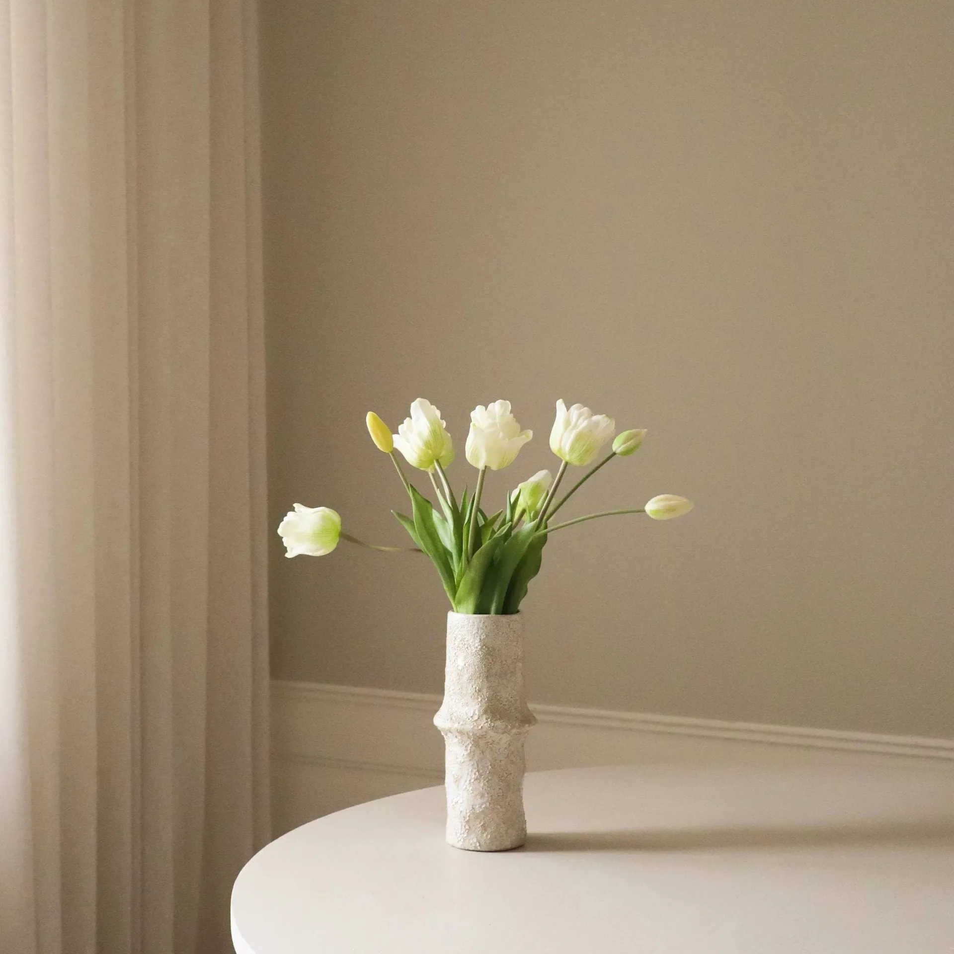 Triumph-Tulpen künstlicher Strauß, Weiß, 10 St. Botané
