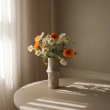 Vallmo Kunstblumen-Bouquet - Daylight, weiß-orange - Botané