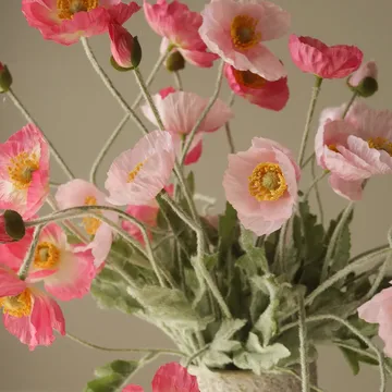 Vallmo Kunstblumen-Bouquet - Pink Pursuit, hellrosa-rosa, 10 St. - Botané