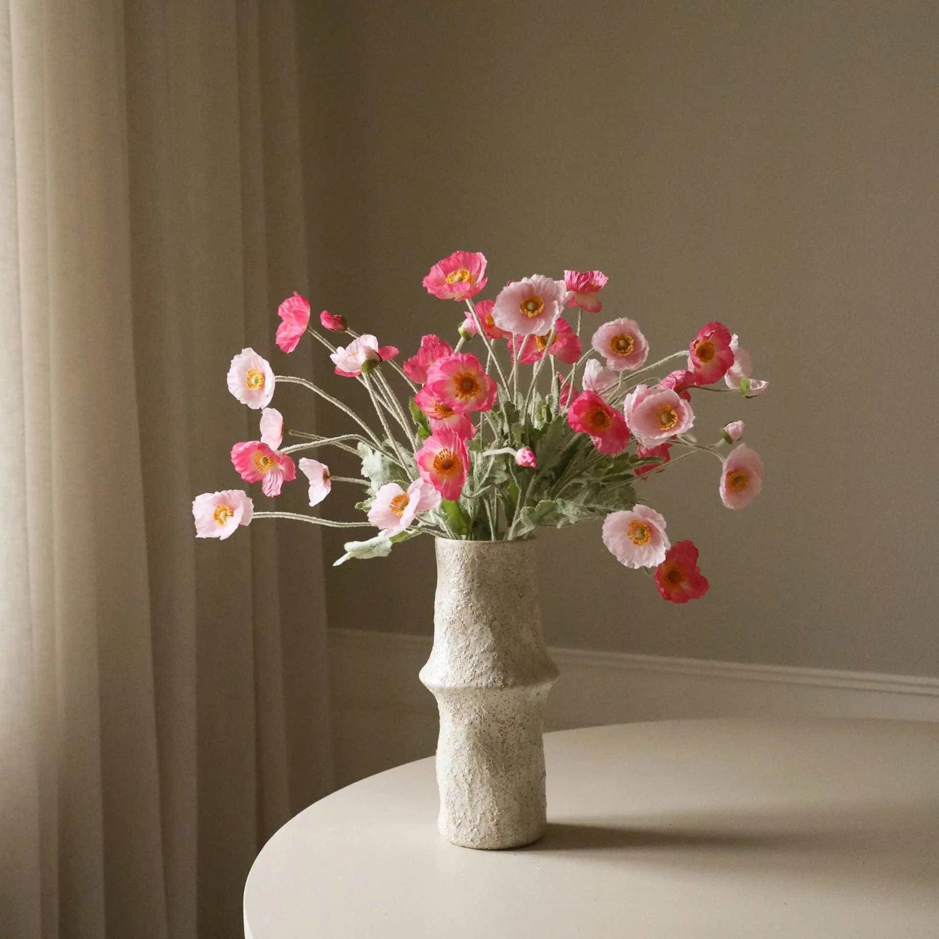 Vallmo Kunstblumen-Bouquet, Pink Pursuit, hellrosa-rosa, 10 St. Botané