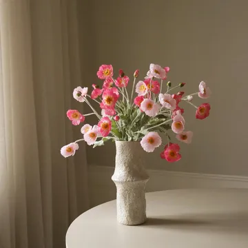 Vallmo Kunstblumen-Bouquet - Pink Pursuit, hellrosa-rosa, 10 St. - Botané