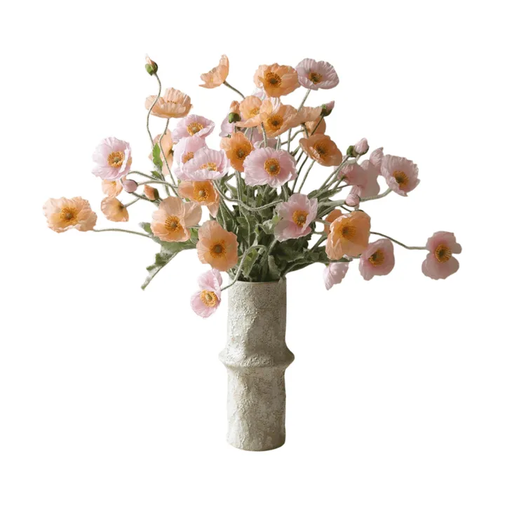 Vallmo Kunstblumen-Bouquet - Sorbet Kisses, Hellrosa-Koralle 11 St. - Botané