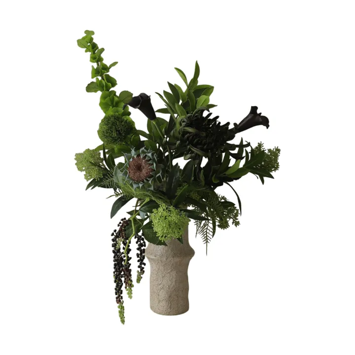 Verdant Noir Kunstblumenstrauß - Calla-Spinnen-Chrysantheme-Herbstsonnenblume, 92 cm, 13 St. - Botané
