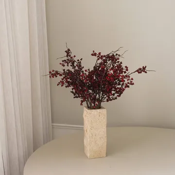 Wild Berry Kunstblumenstrauß - Dunkelrote Beerenzweige, 66 cm - Botané