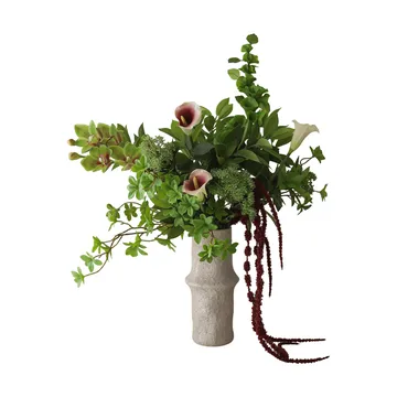 Wild Grove Kunstblumenstrauß - Calla-Cymbidium-Orchidee-Wilde Möhre, 112 cm, 16 St. - Botané