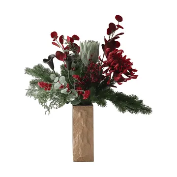 Wilder Winter Kunstblumenstrauß - Protea, Spinnen-Chrysantheme, Calla, Eukalyptus, 84 cm - Botané