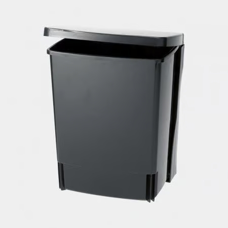 Brabantia Abfalleimer, rechteckig (inkl. Wandhalterungen) 10 L Schwarz
