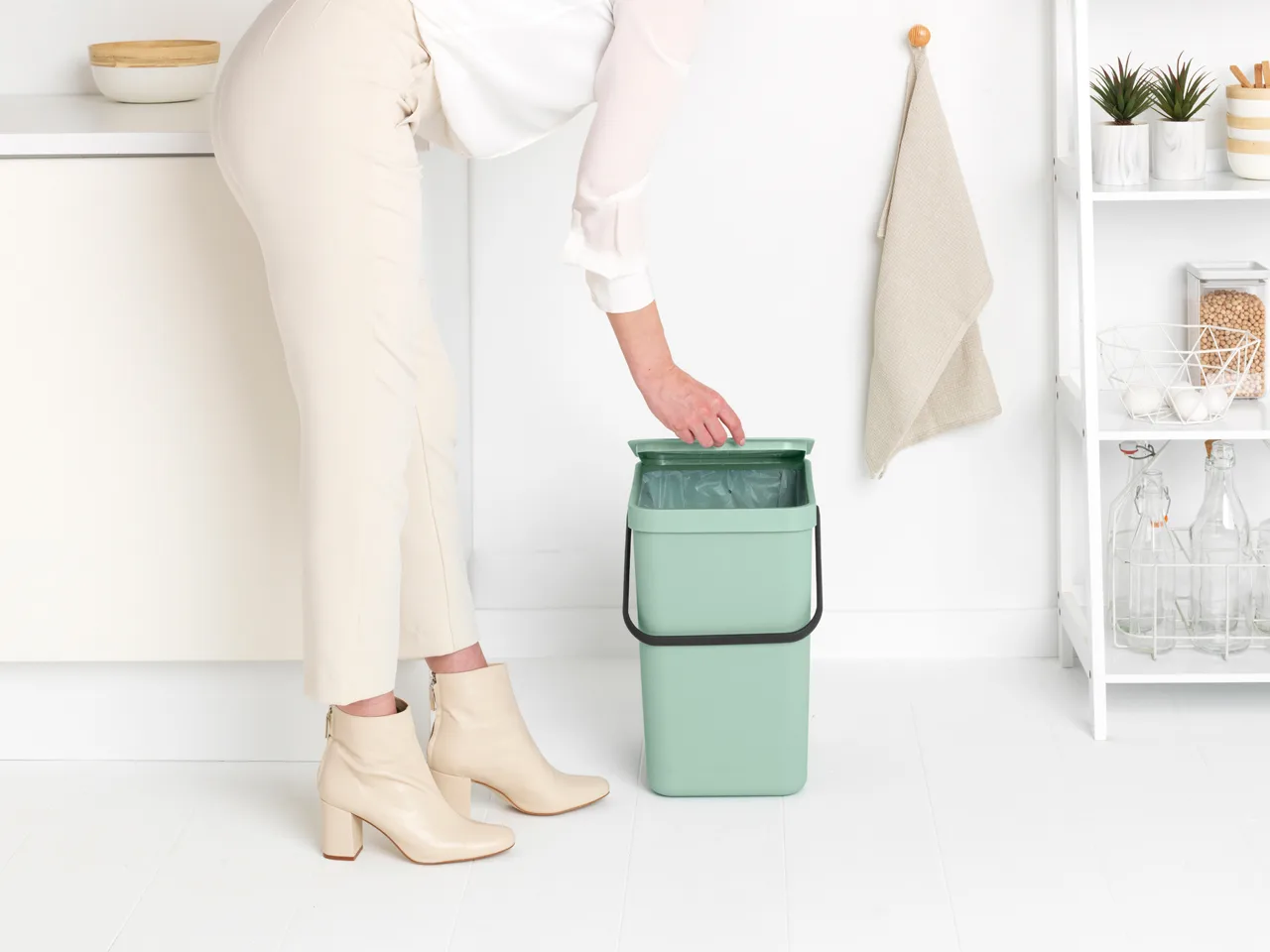 Abfalleimer Sort & Go 25L, Jade Green Brabantia