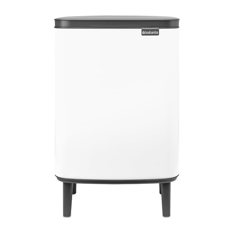 Brabantia Bo Abfalleimer hoch 12 L weiß | Skandinavisches Design | Treteimer | Weiß