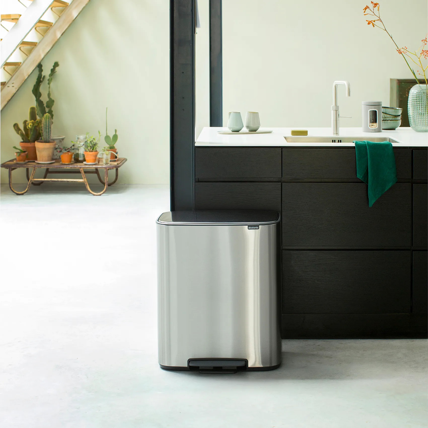 Bo bin Treteimer 2 x 30 L, Stahl matt Brabantia