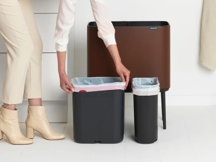 Bo touch bin 11+23 Liter, Mineral cosy brown Brabantia