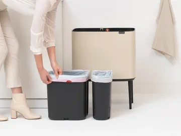 Bo touch bin 11+23 Liter - Soft beige - Brabantia