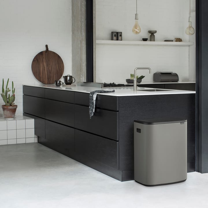 Bo touch bin 2 x 30 L - Mineral concrete grey - Brabantia