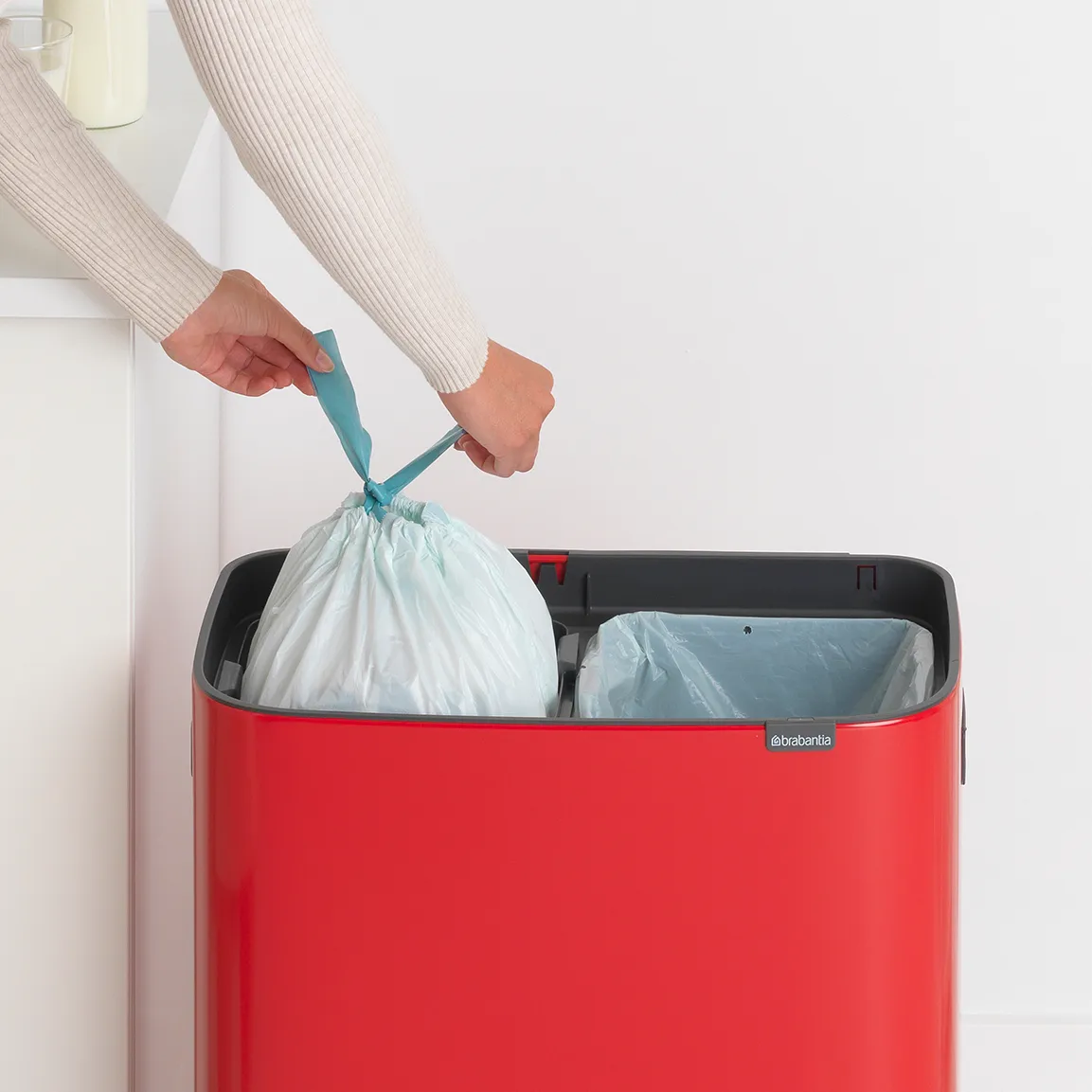 Bo touch bin 2 x 30 L, Passion rot Brabantia