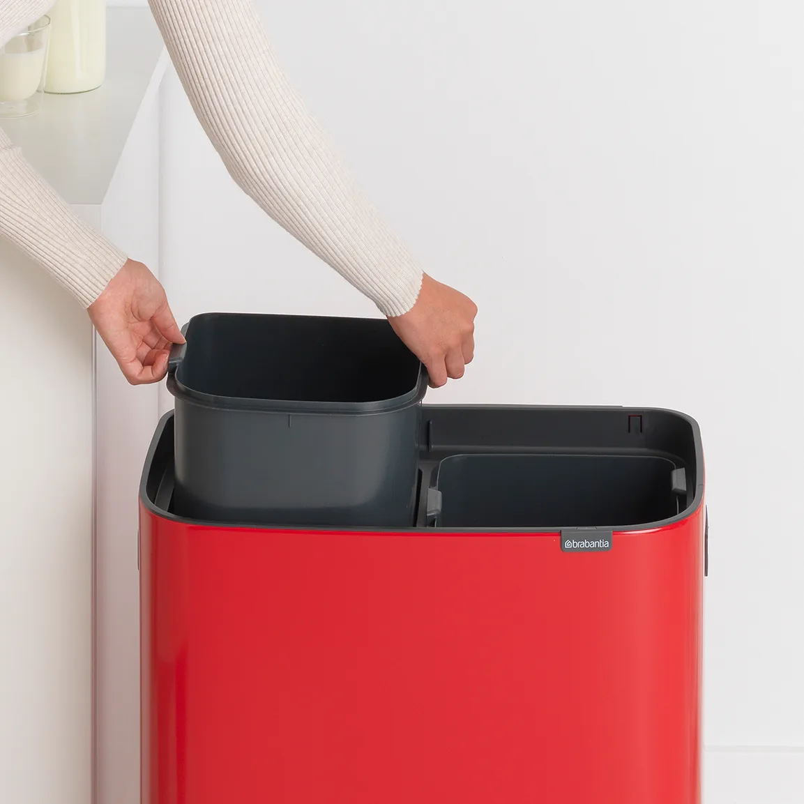 Bo touch bin 2 x 30 L, Passion rot Brabantia