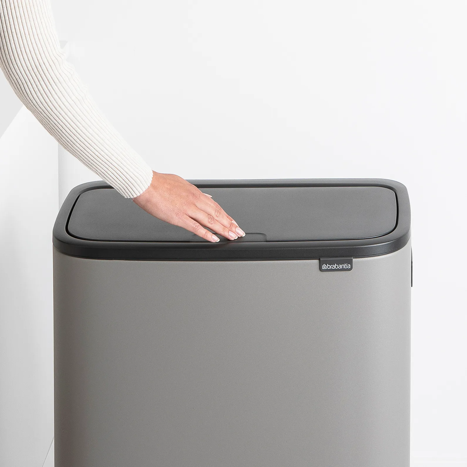 Bo touch bin high 2 x 30 L, Mineral concrete grey Brabantia