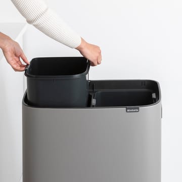 Bo touch bin high 2 x 30 L - Mineral concrete grey - Brabantia