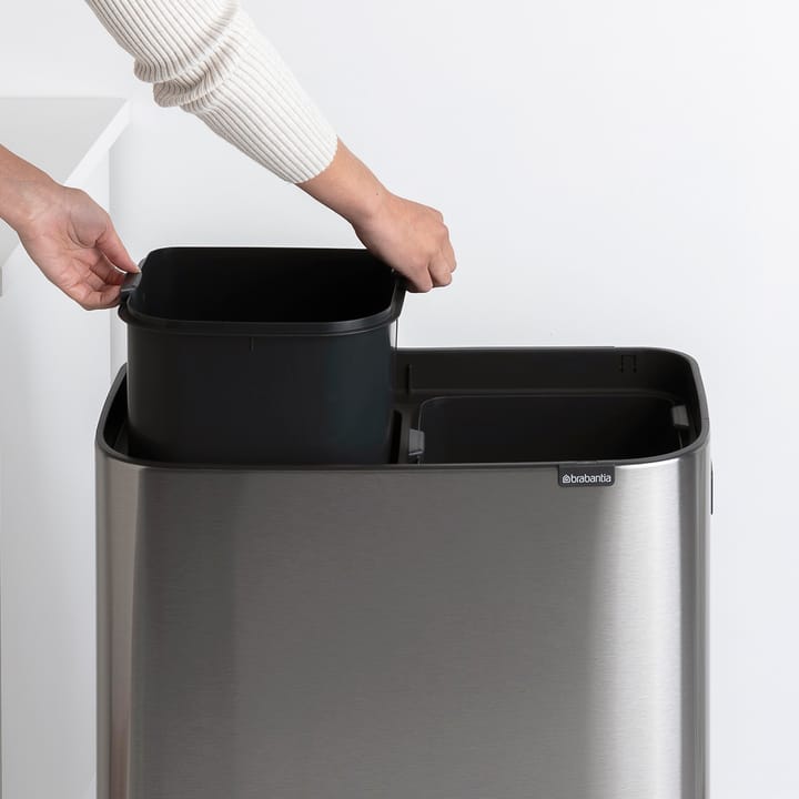 Bo touch bin high 2 x 30 L - Stahl mattgebürstet - Brabantia