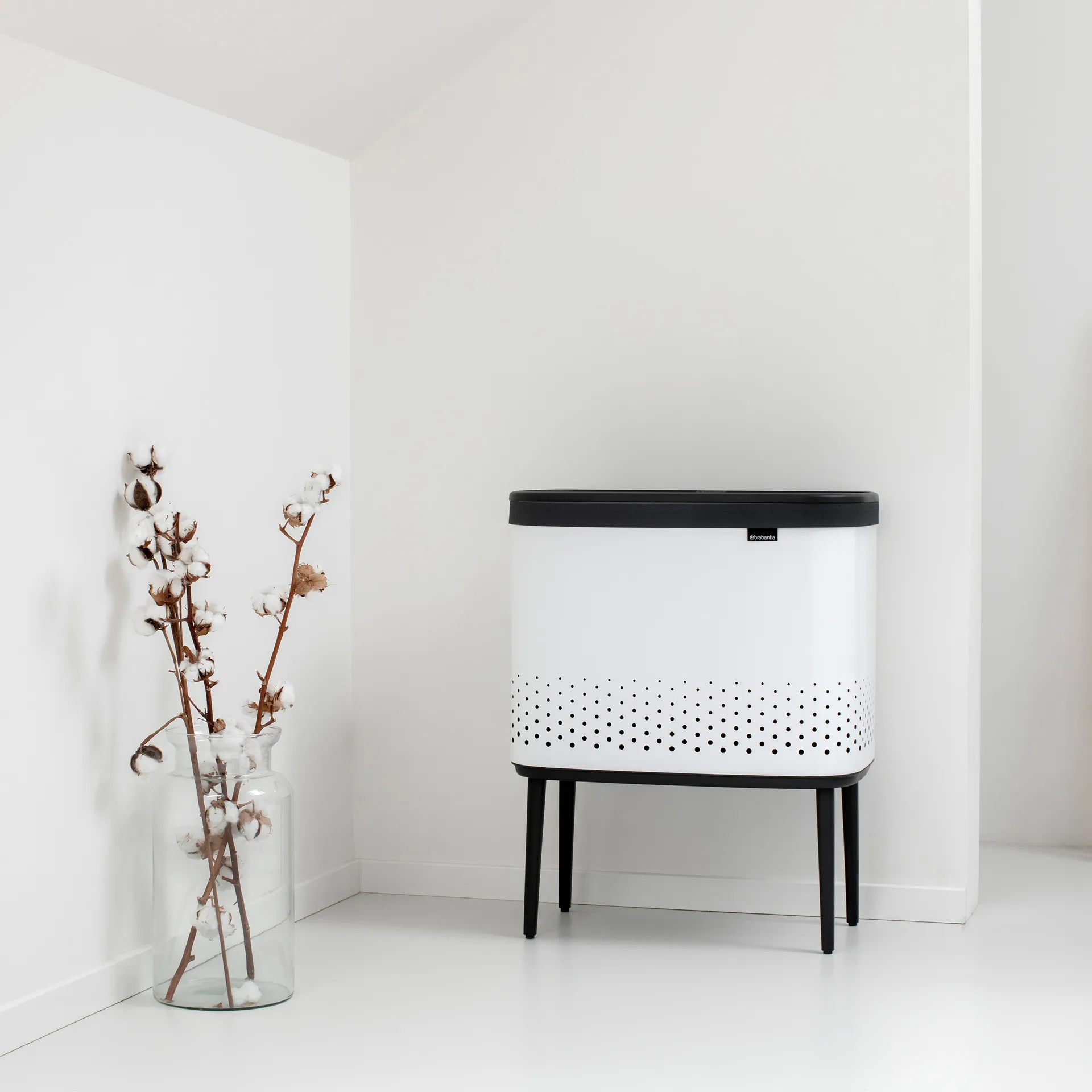 Bo Wäschekorb 60 L, Weiß Brabantia