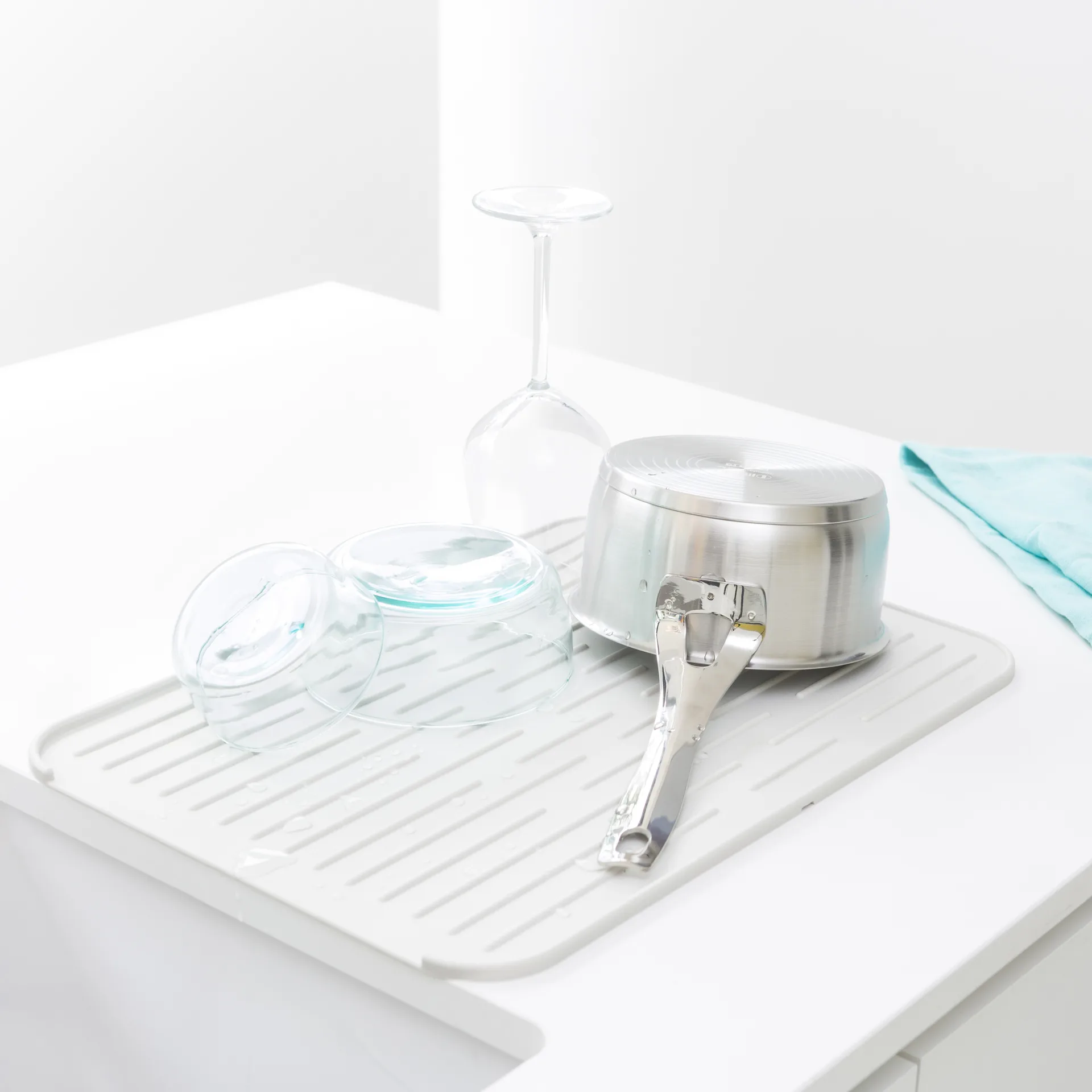 Brabantia Geschirrmatte silikon, Hellgrau Brabantia