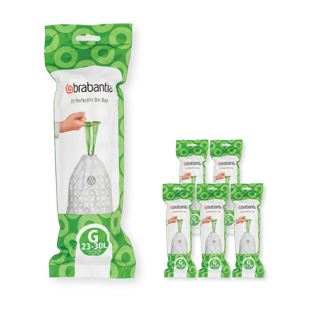 Brabantia Brabantia PerfectFit Müllbeutel 120 Stück Modell G, 23-30 L