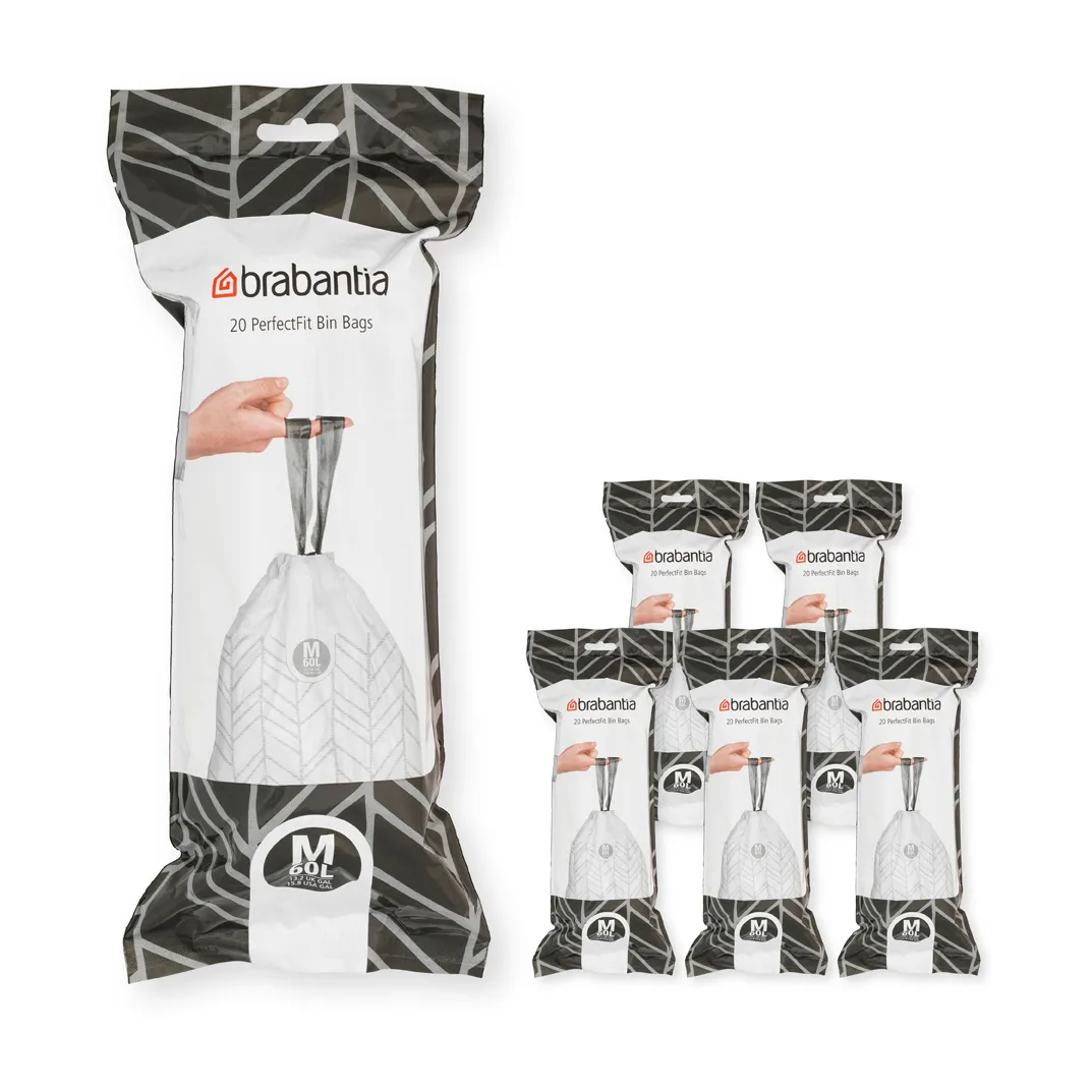 Brabantia Brabantia PerfectFit Müllbeutel 120 Stück Modell M, 60 L