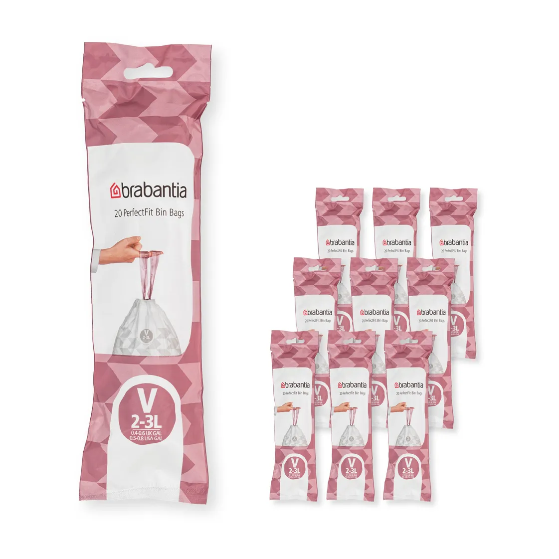 Brabantia Brabantia PerfectFit Müllbeutel 200 Stück Modell V, 2-3 L