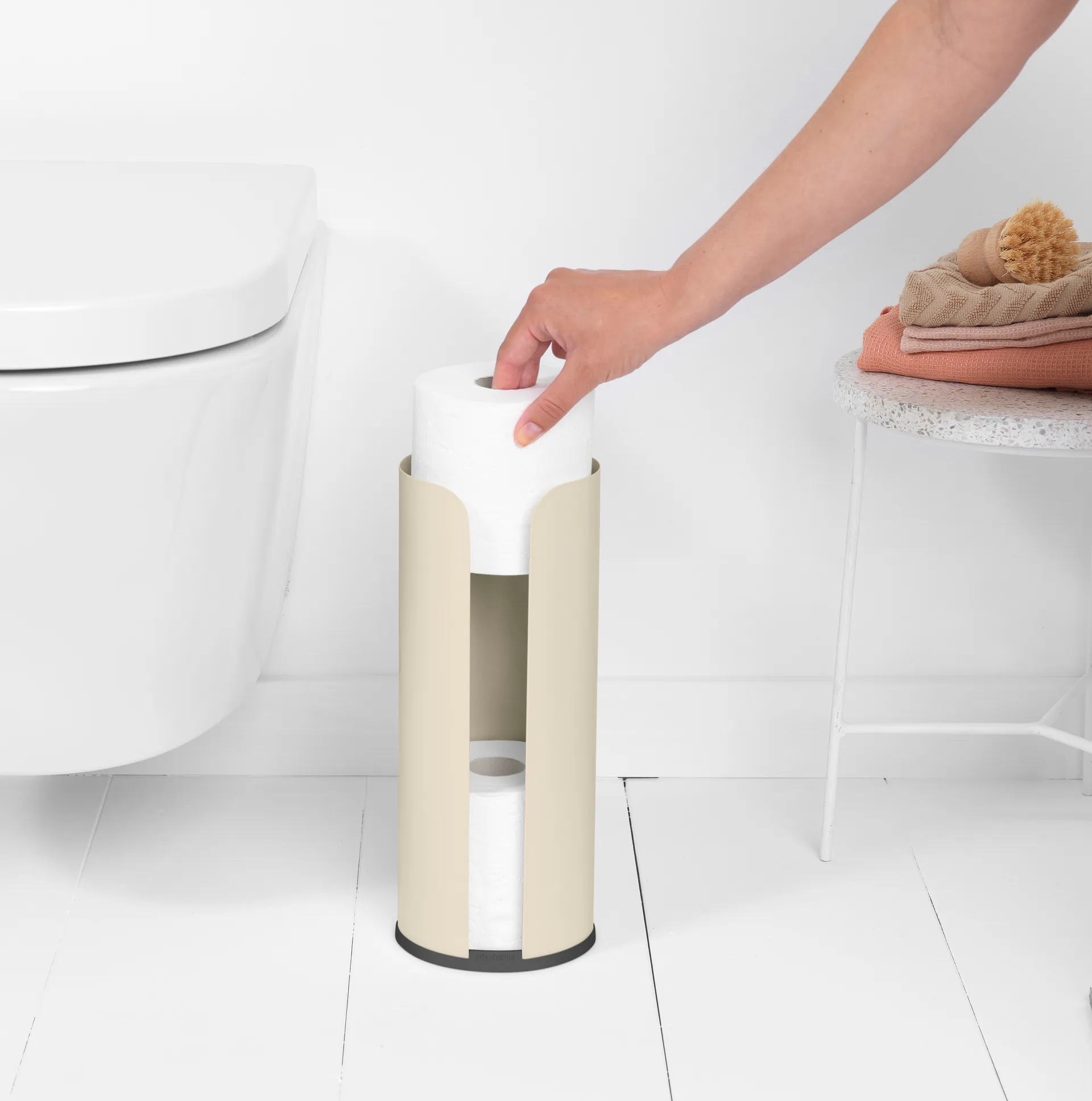 Brabantia ReNew Toilettenrollenhalter, Soft Beige Brabantia