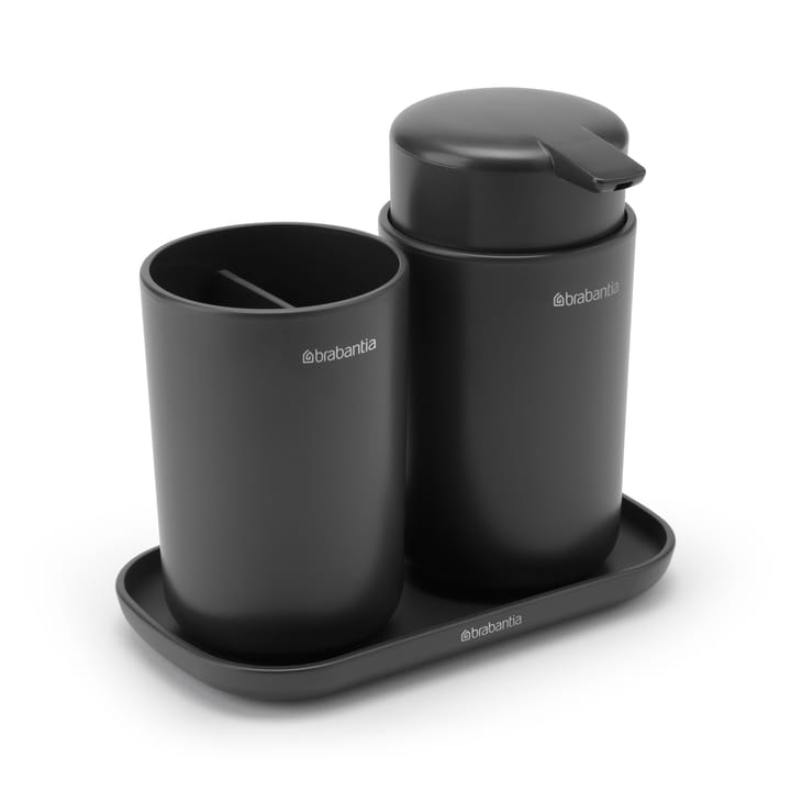 Brabantia ReNew Waschbecken Set 3 Teile - Dunkelgrau - Brabantia