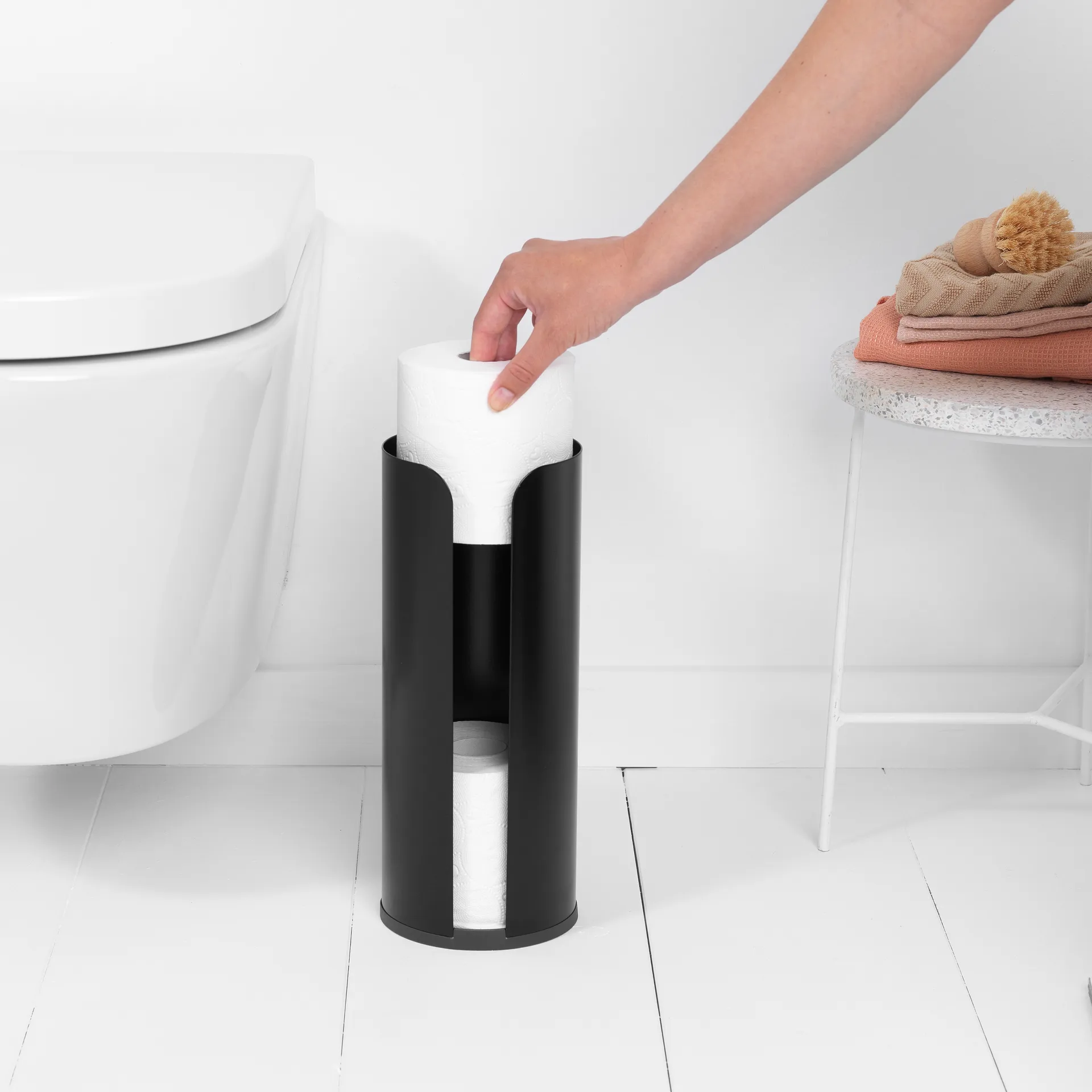 Brabantia Toilettenpapierhalter für 3 Rollen, Matt black Brabantia