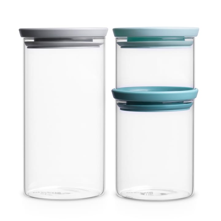 Brabantia Vorratsdose 3er Pack, Grau-blau Brabantia