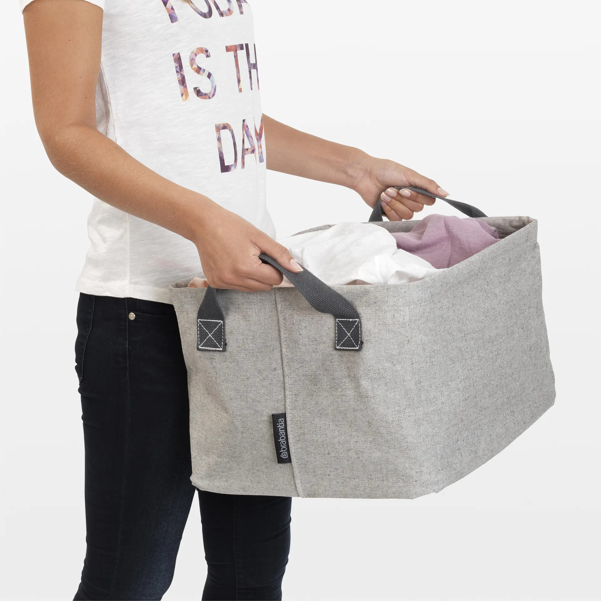 Brabantia Wäschekorb faltbar, Grau Brabantia