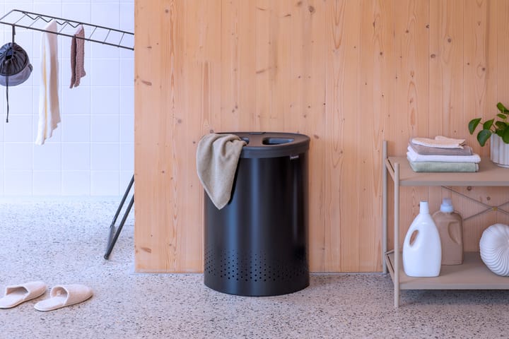 Brabantia Wäschekorb Selector 55 L - Matt Schwarz - Brabantia