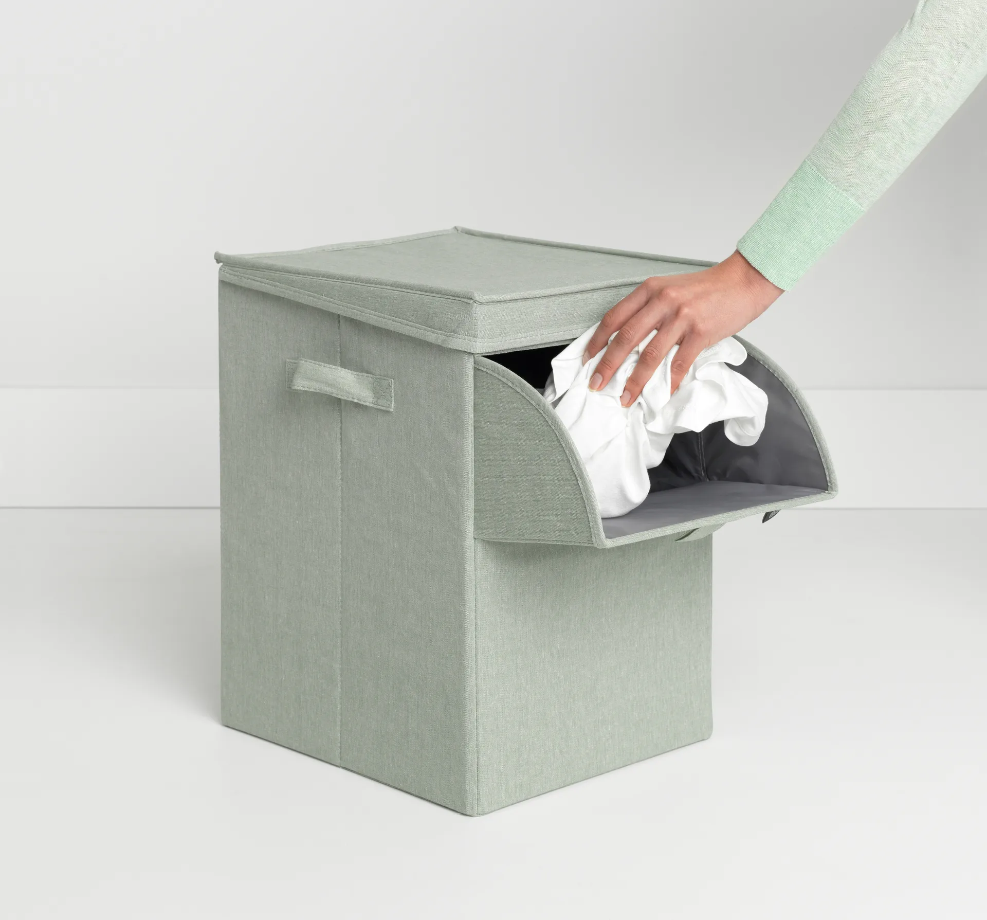 Brabantia Wäschekorb stapelbar 35 Liter, Grün Brabantia