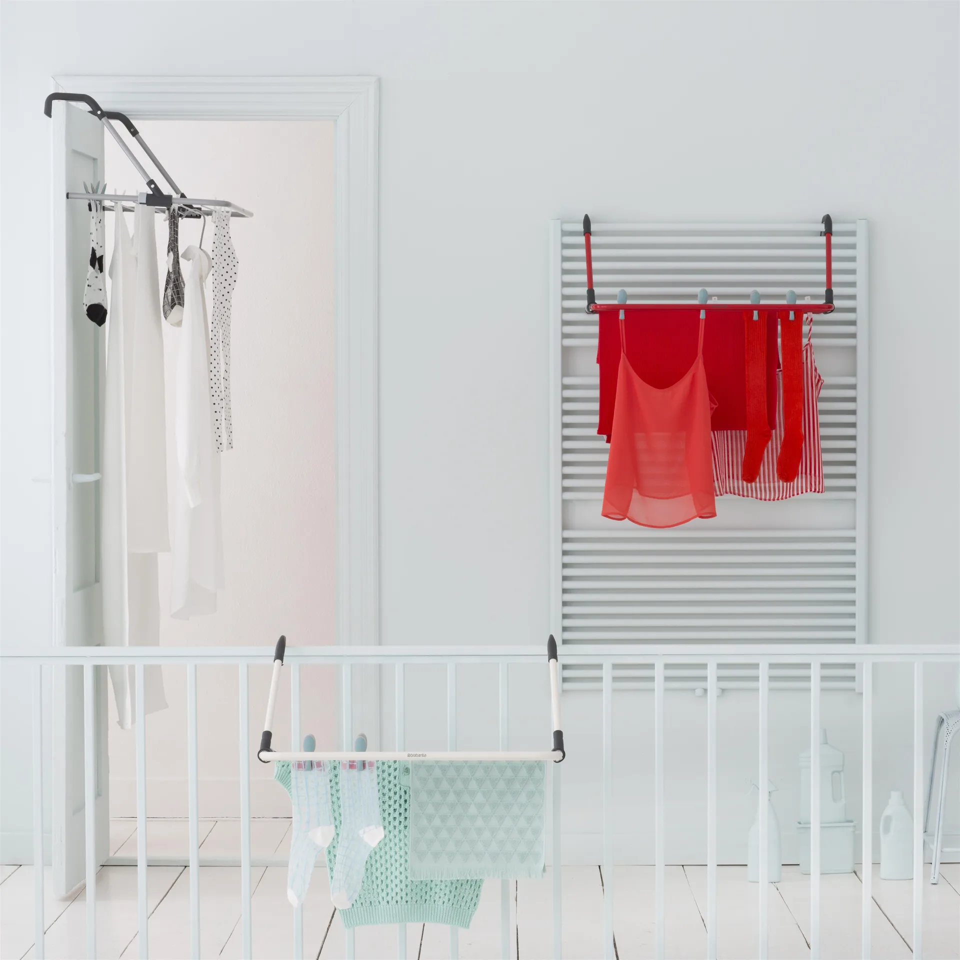 Brabantia Wäscheständer für Tür, Elfenbein (weiß) Brabantia