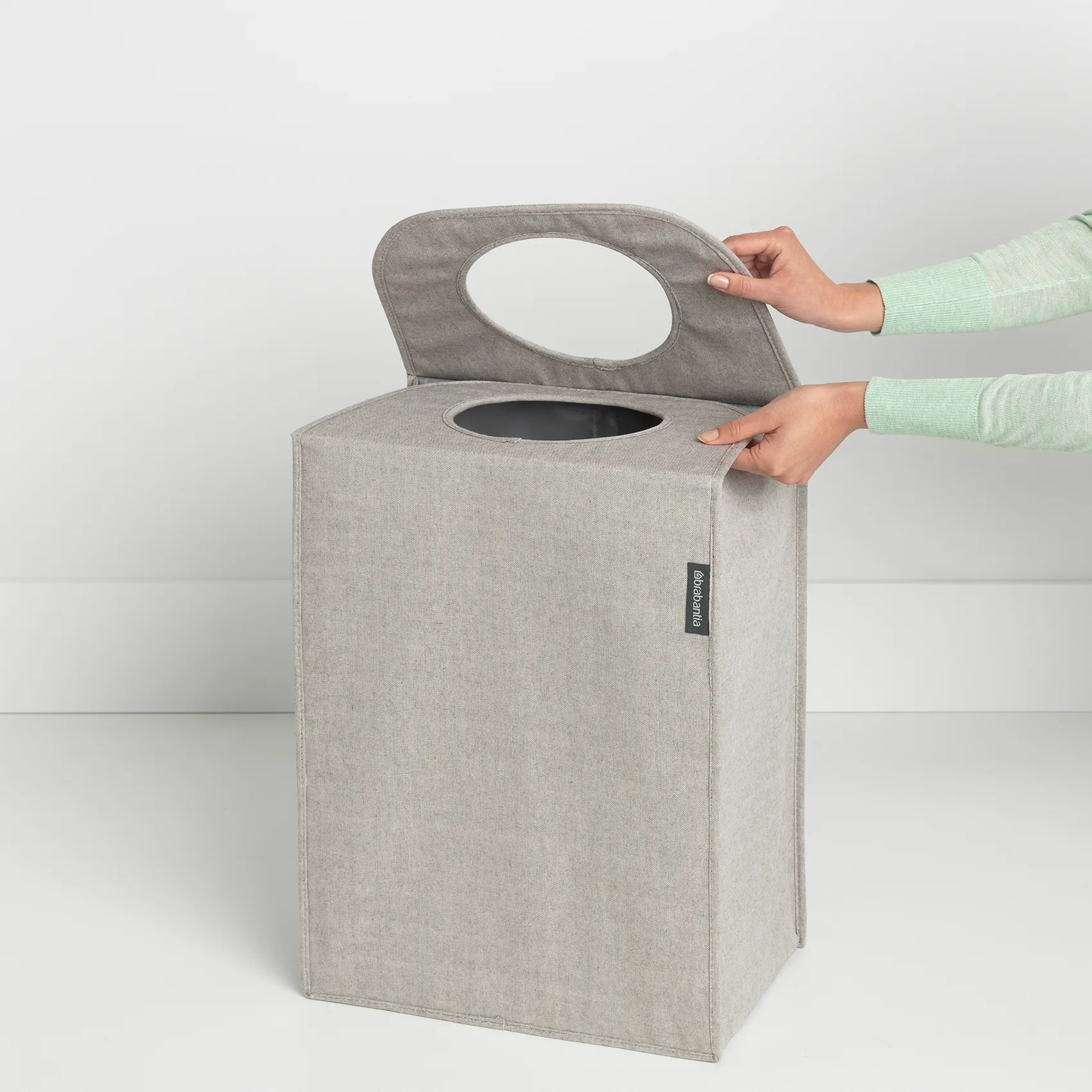 Brabantia Wäschetasche rechteckig 55 Liter, Hellgrau Brabantia