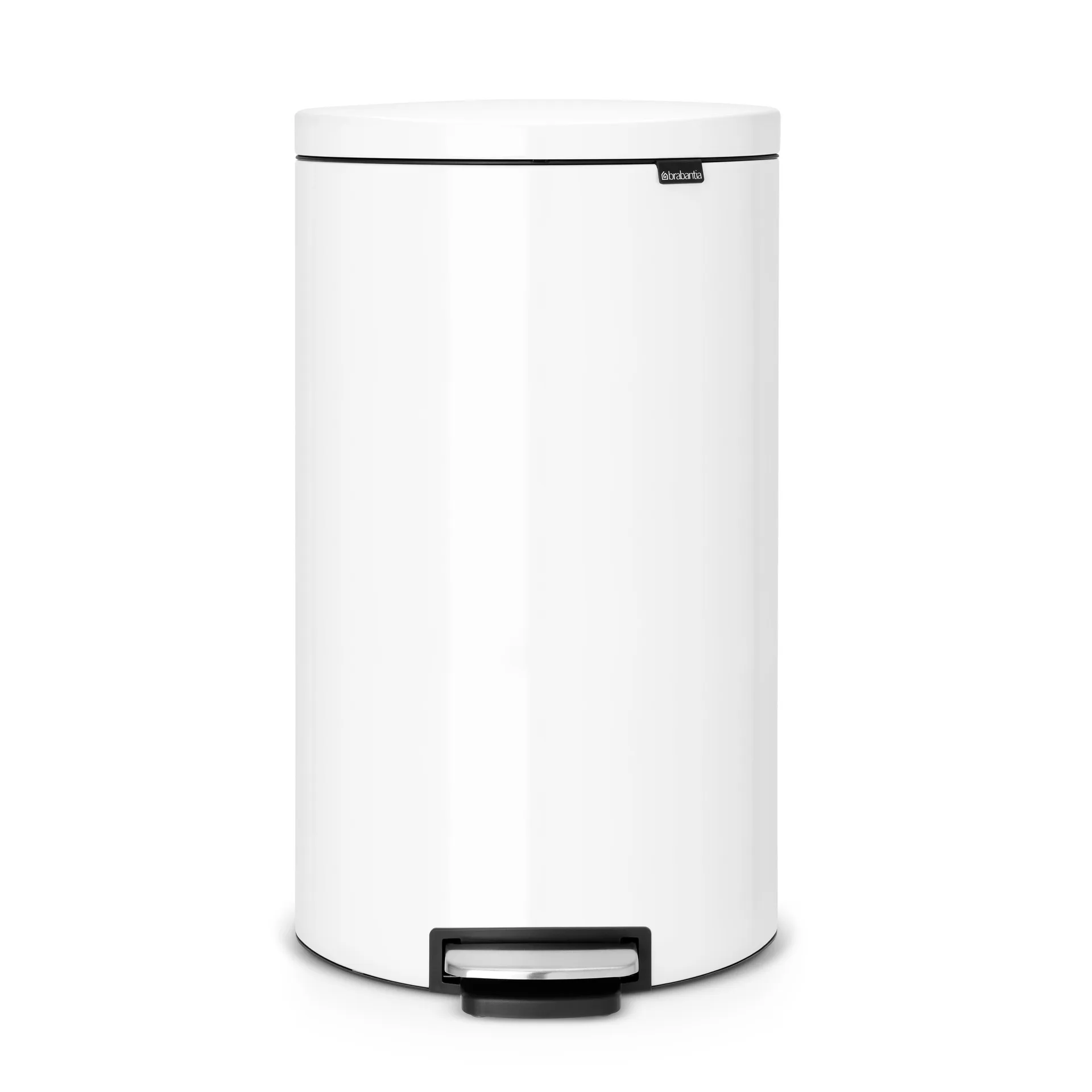 FlatBack+ Treteimer Silent 30 Liter, White (weiß) Brabantia