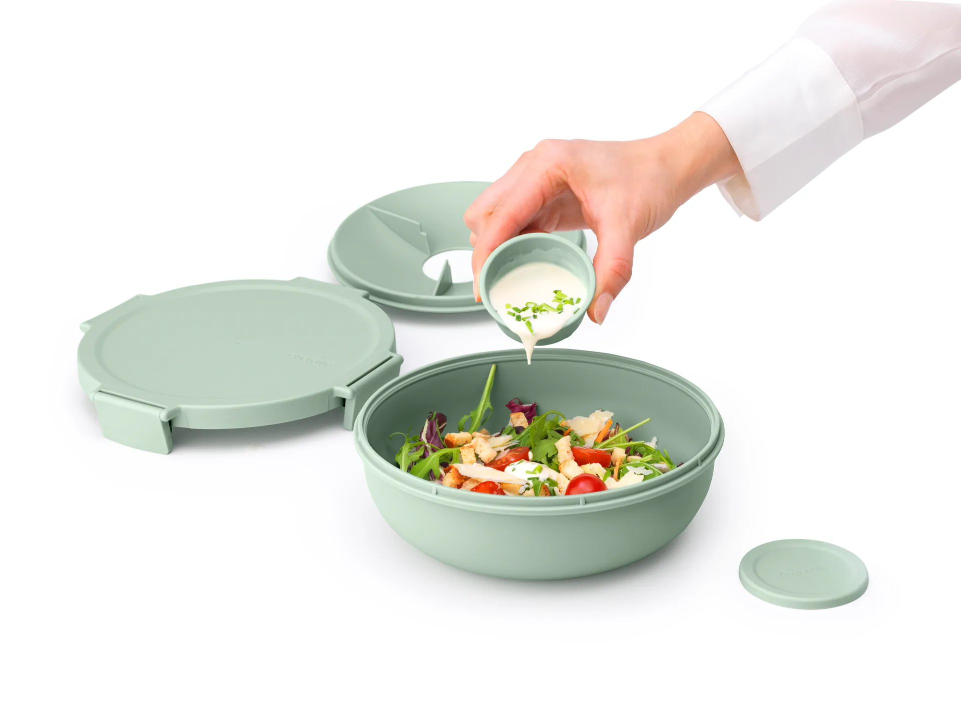 Make & Take Salatschale, 1,3 L, Jade Green Brabantia