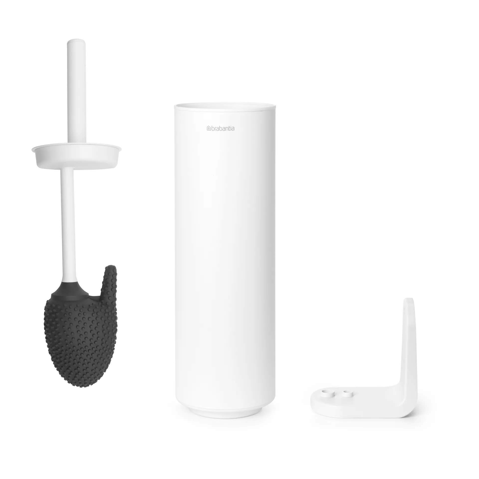 MindSet Toilettenbürste mit Halter, Mineral Fresh White, silicone Brabantia