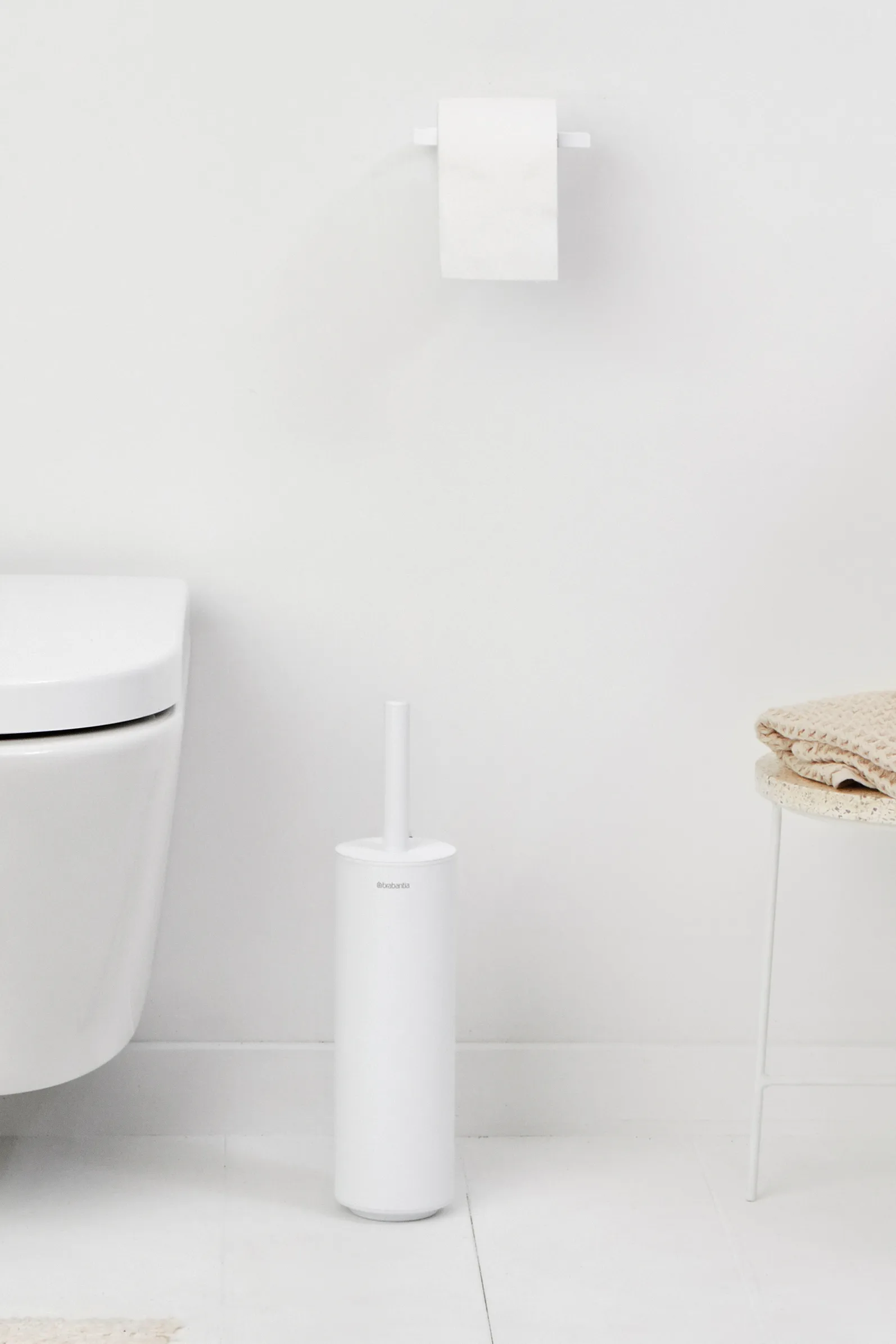 MindSet Toilettenbürste mit Halter, Mineral Fresh White, silicone Brabantia