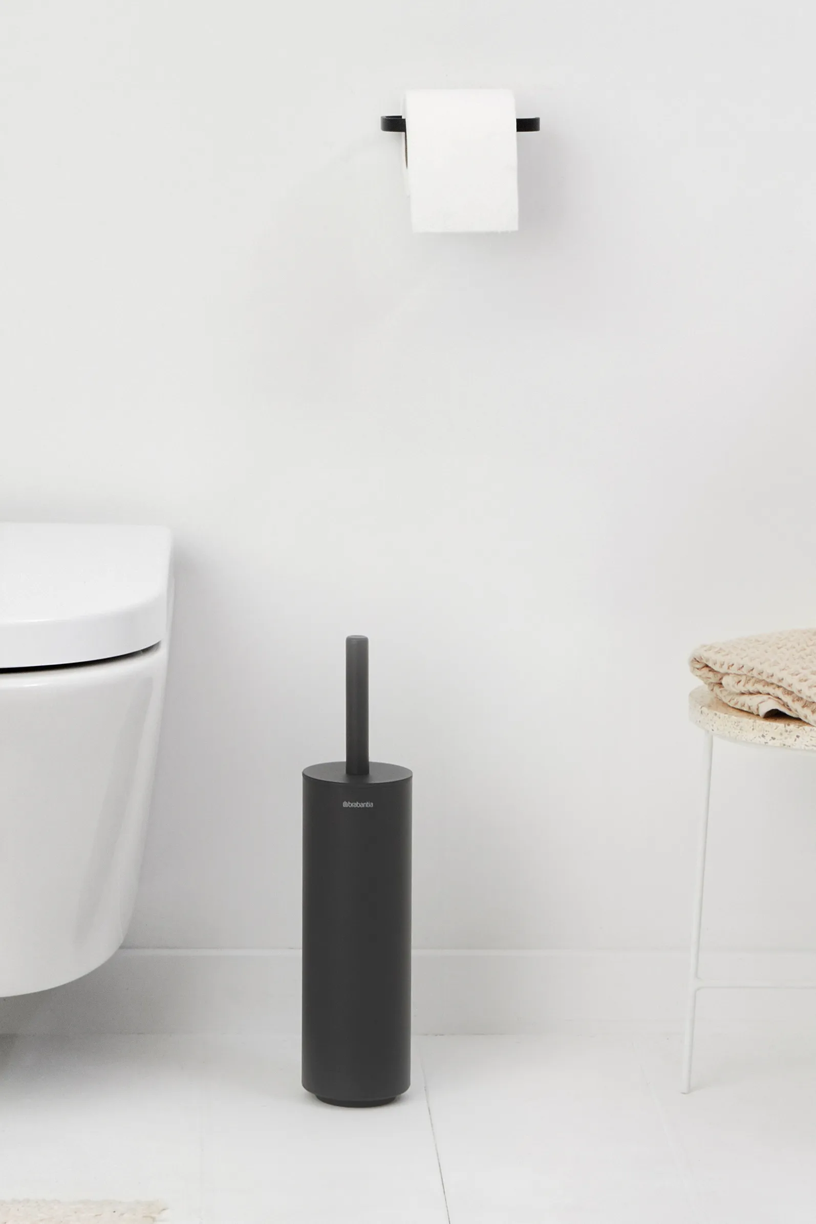 MindSet Toilettenbürste mit Halter, Mineral Infinite Grey, silicone Brabantia