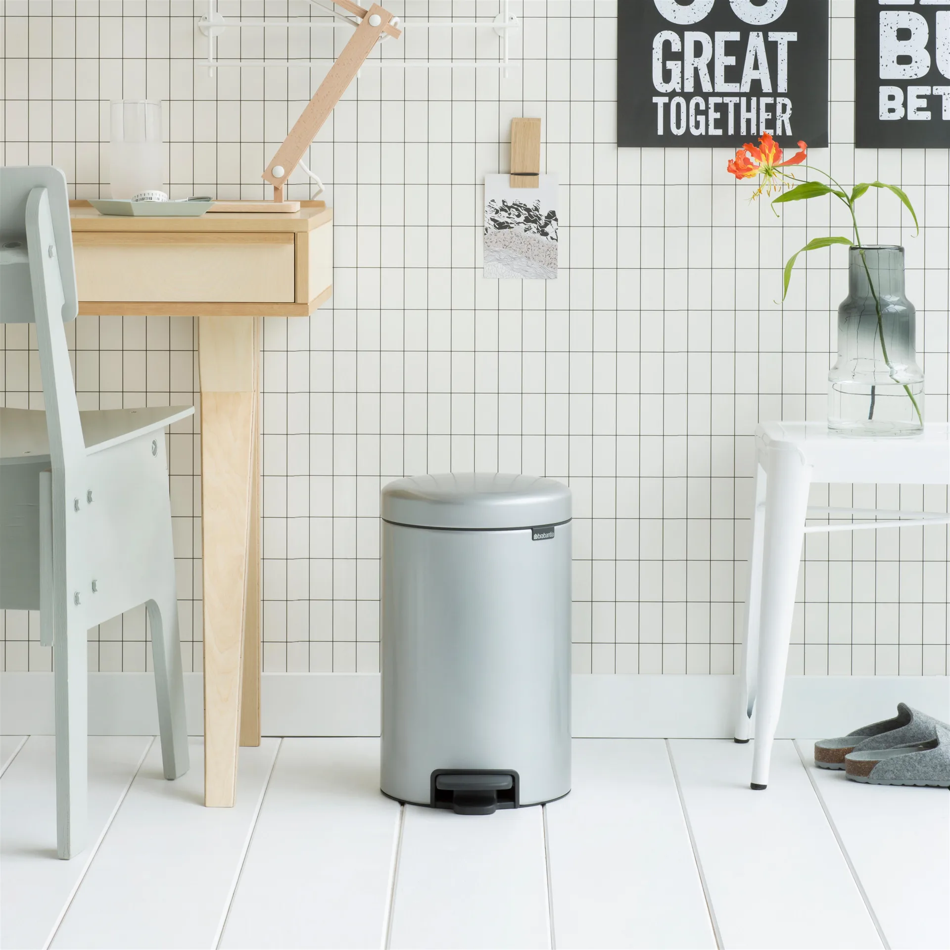 New Icon Treteimer 12 Liter, Metallic grey (grau) Brabantia
