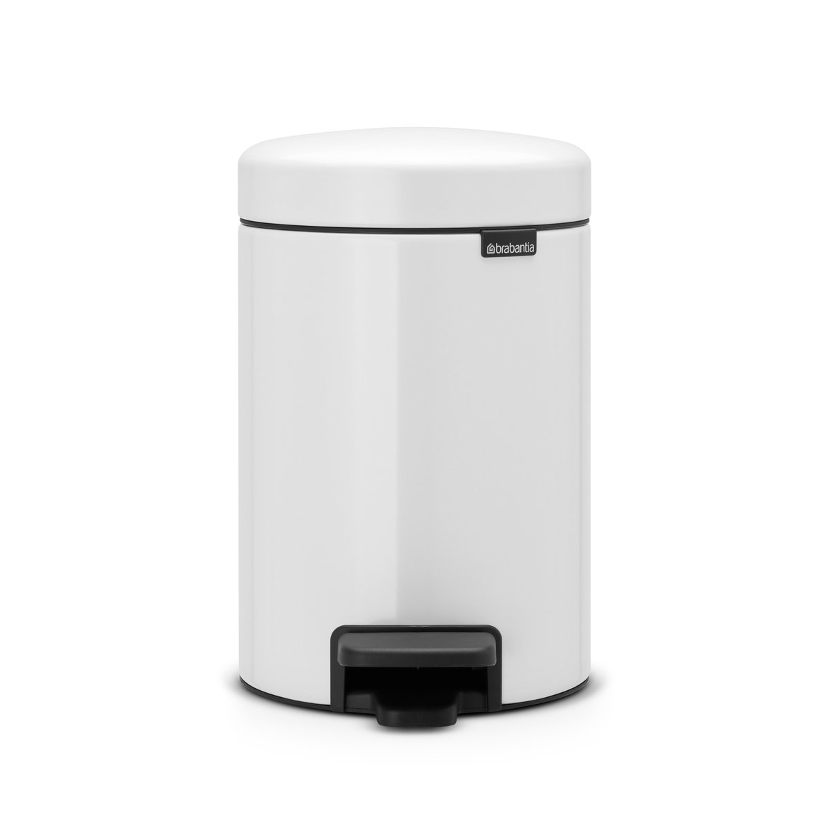 Brabantia New Icon Treteimer 3 Liter White (weiß) | Skandinavisches Design | Treteimer | Weiß