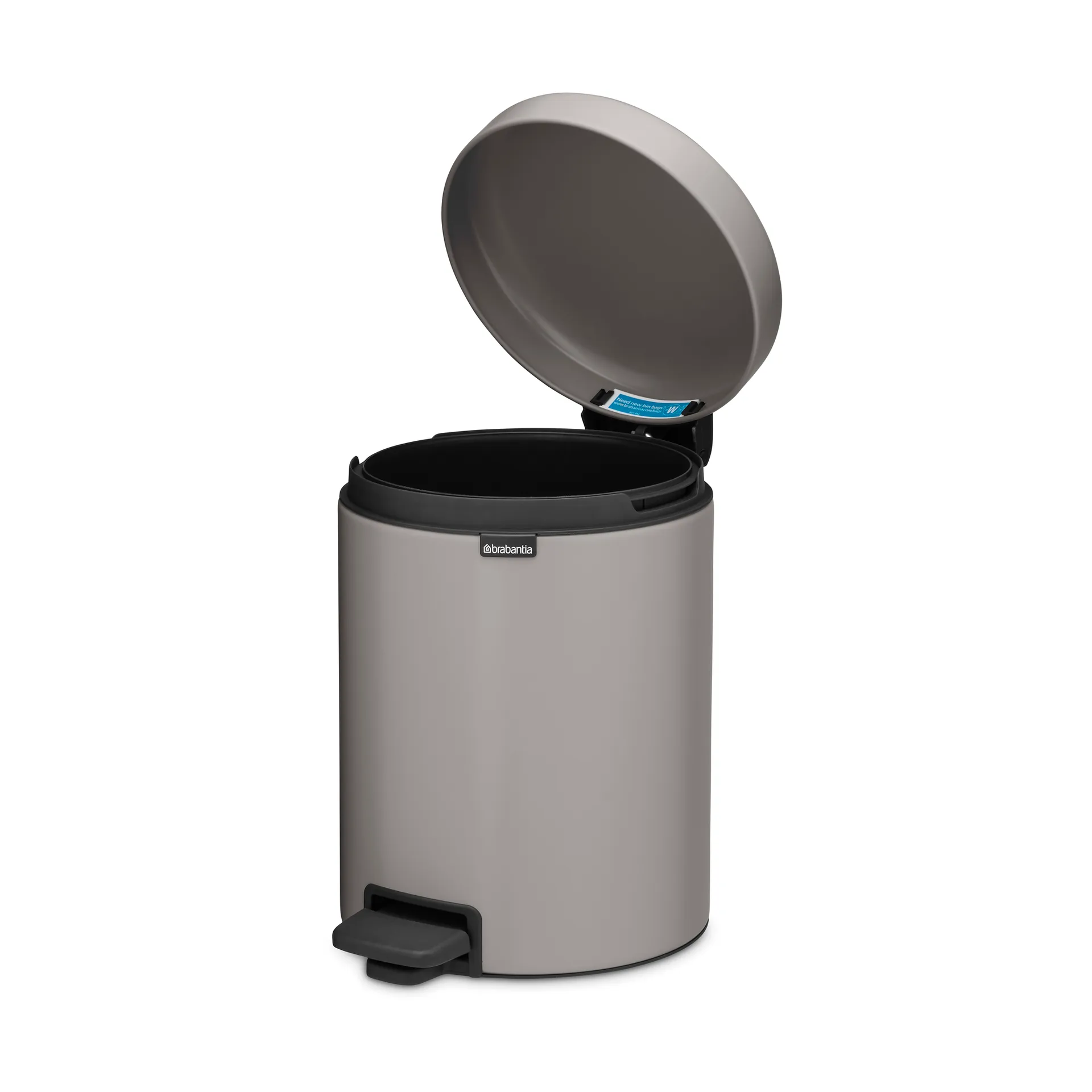 New Icon Treteimer 5 Liter, Soft grey Brabantia